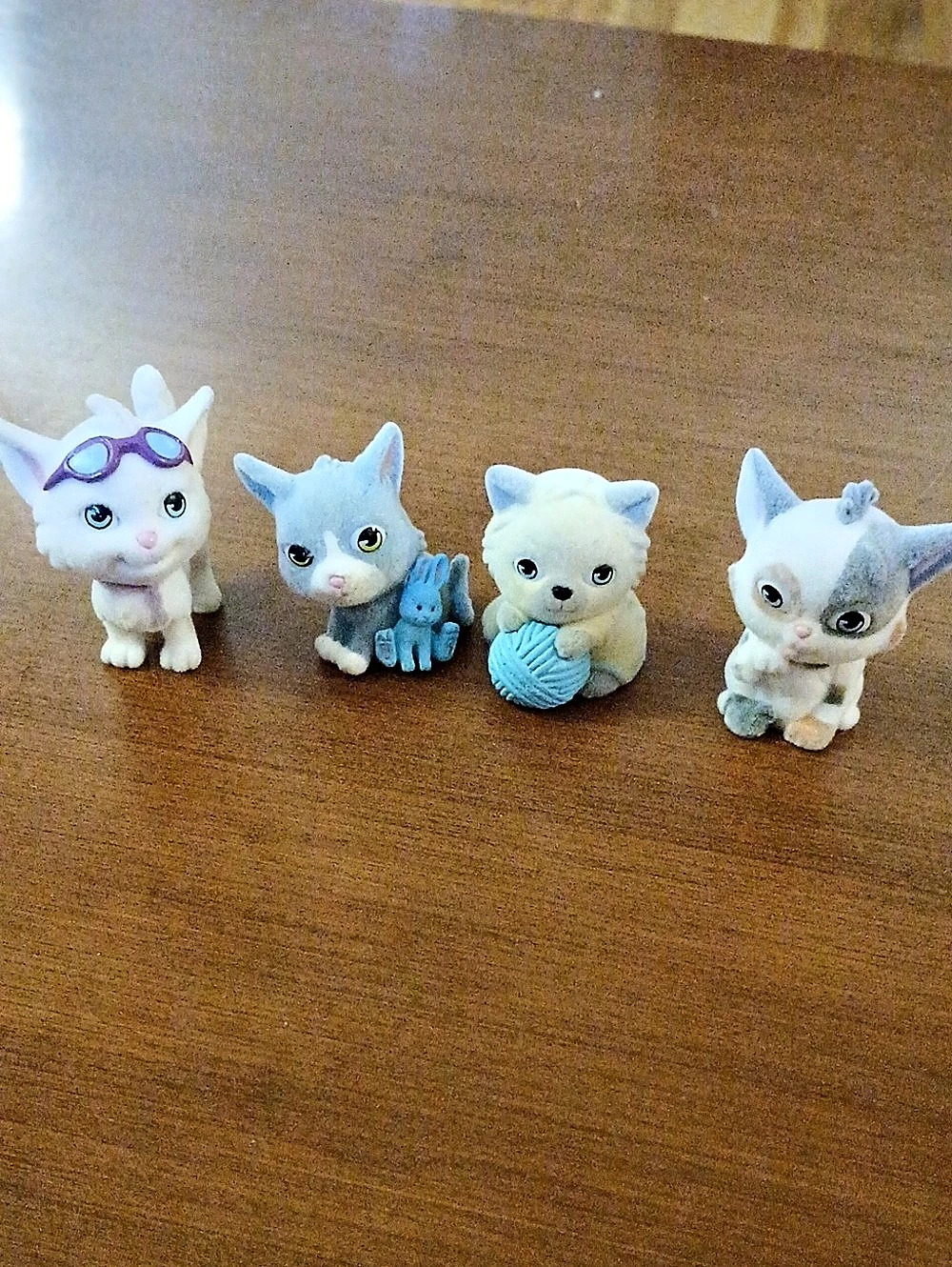 Vintage Kitty In My Pocket Lot Of 4 Flocked Mini Cats 🐈 😻 Cute Set